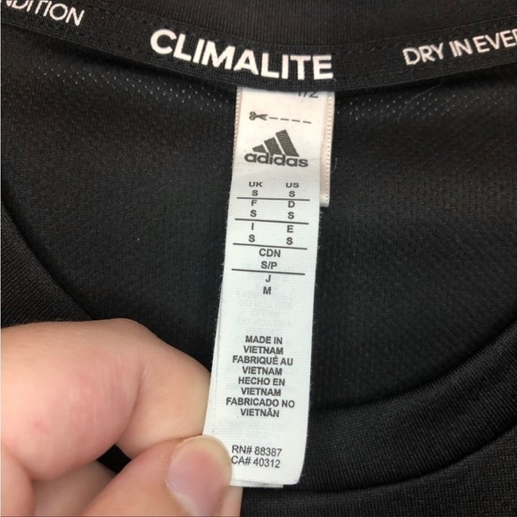 Adidas Black Climalite Crewneck Shirt - Picture 4 of 5